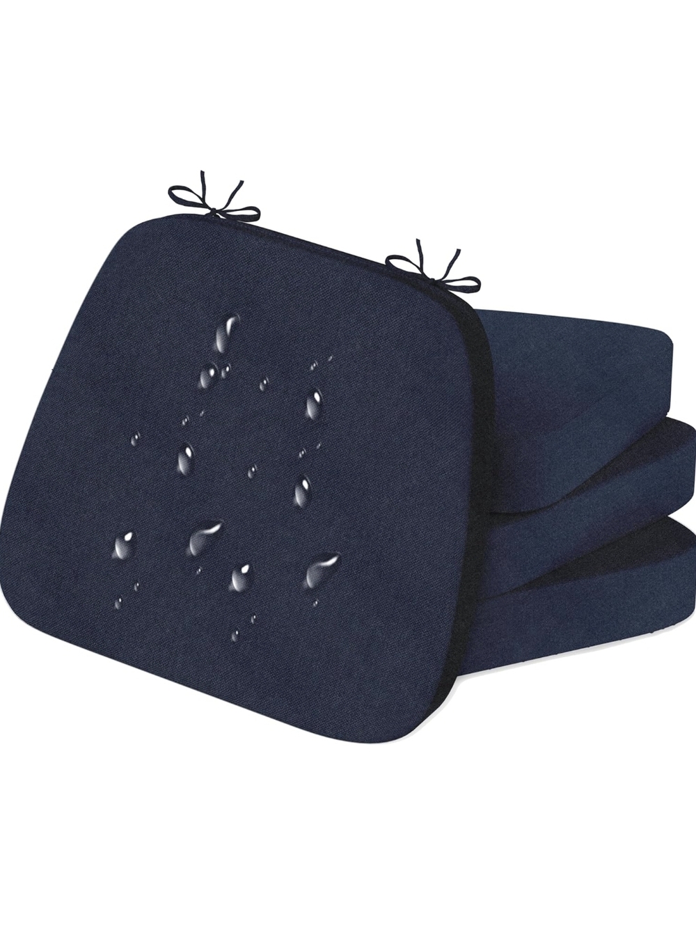 NEW 4pc Set Blue seat cushions w/covers.